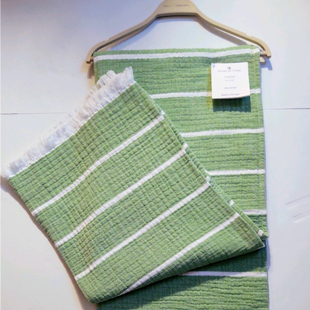 🎁Pereira Throw - Cotton - Kelly Stripe